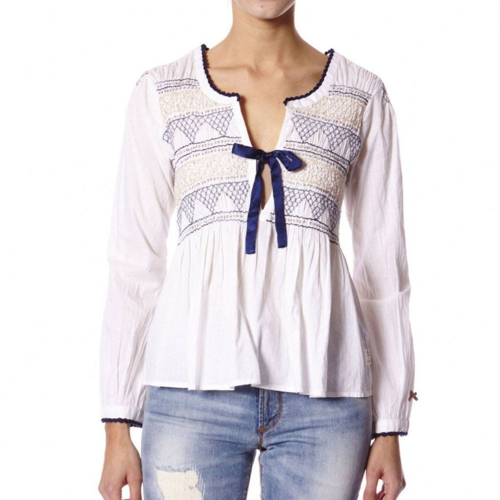 Odd Molly Embroidered Remix Peasant Blouse